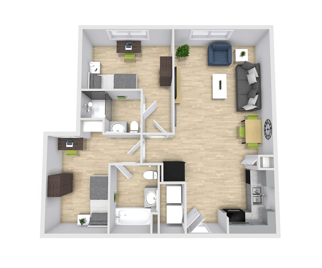 The Green on Campus Drive Floor Plan