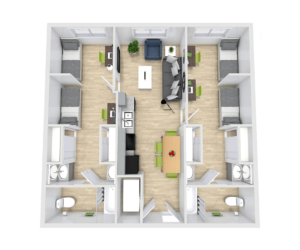 The Green on Campus Drive Floor Plan