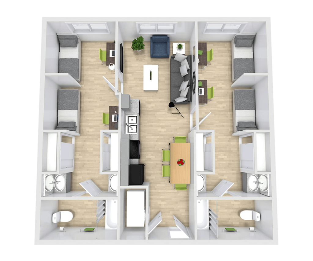 The Green on Campus Drive Floor Plan