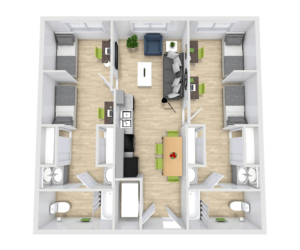 The Green on Campus Drive Floor Plan