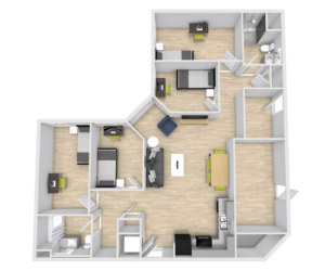 The Green on Campus Drive Floor Plan