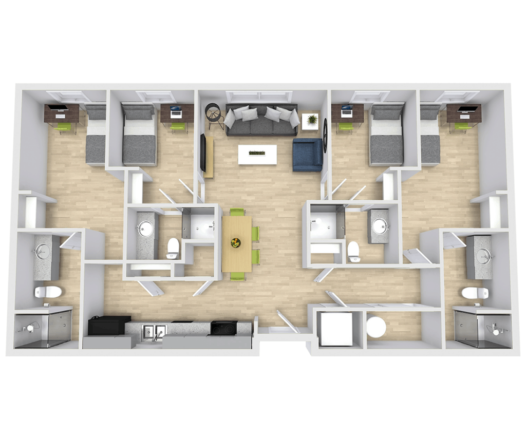 The Green on Campus Drive Floor Plan