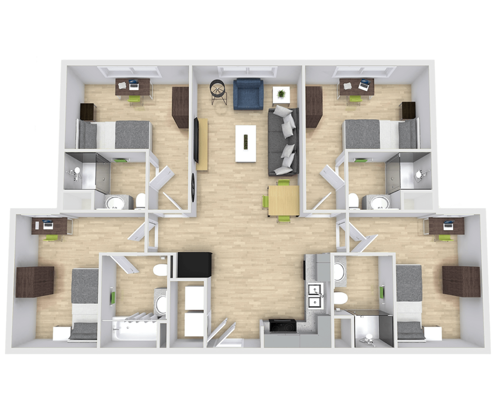 The Green on Campus Drive Floor Plan