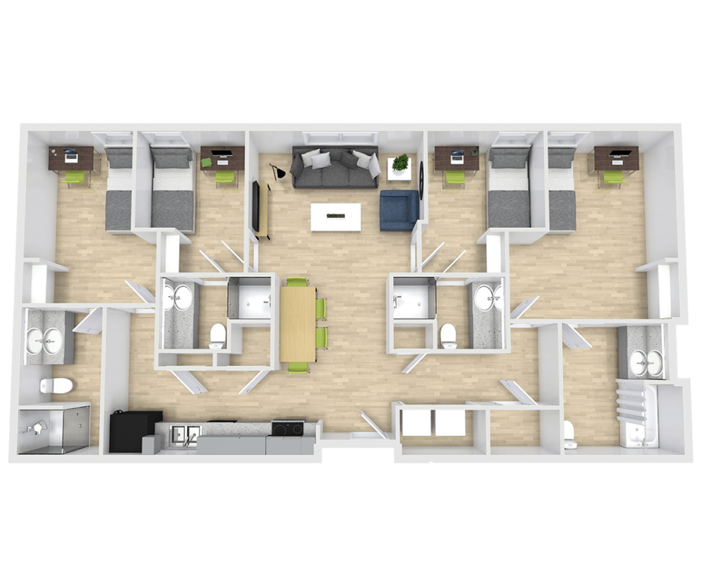 The Green on Campus Drive Floor Plan