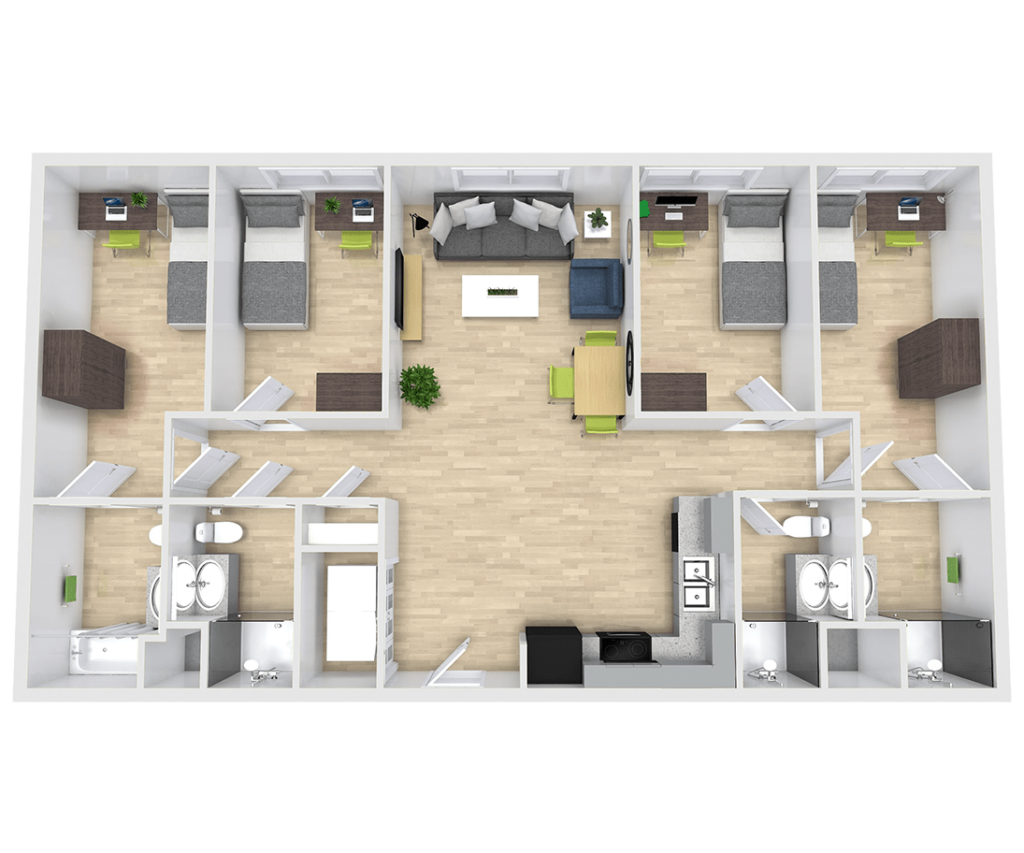 The Green on Campus Drive Floor Plan