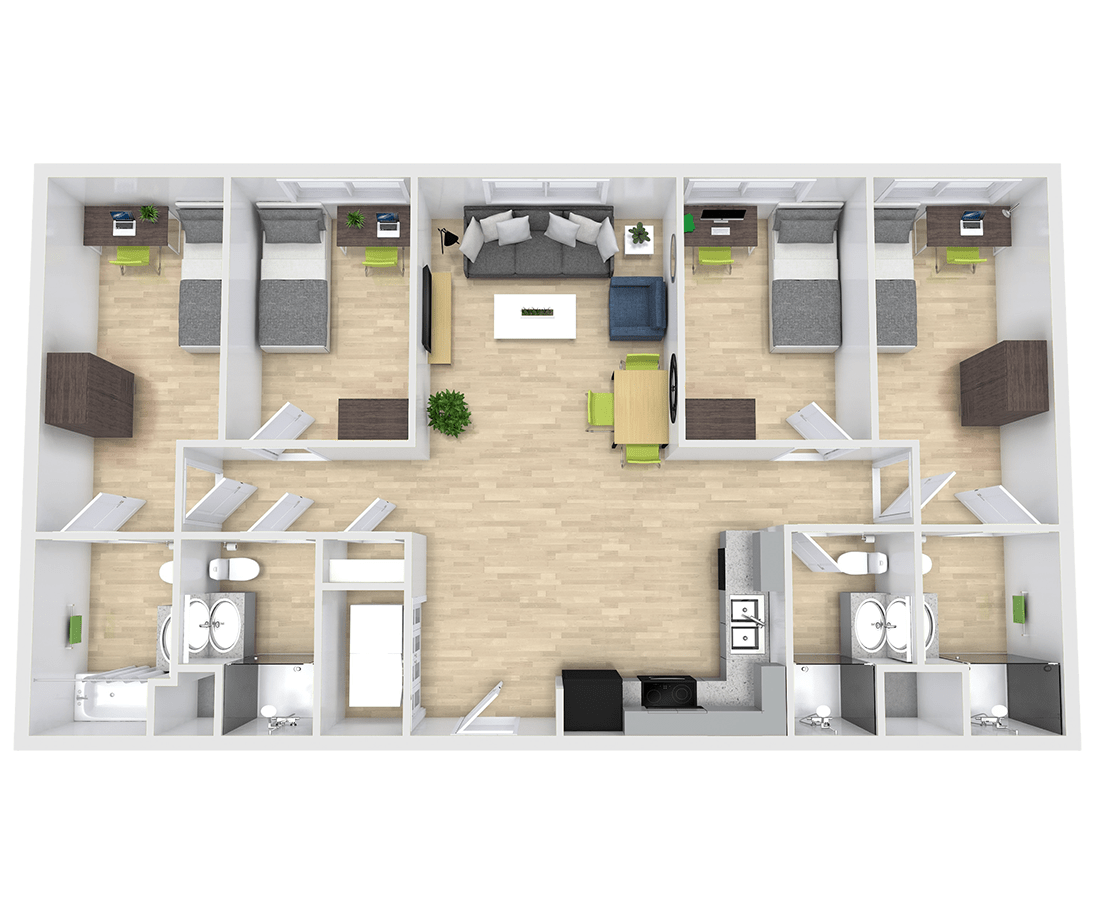 The Green on Campus Drive Floor Plan