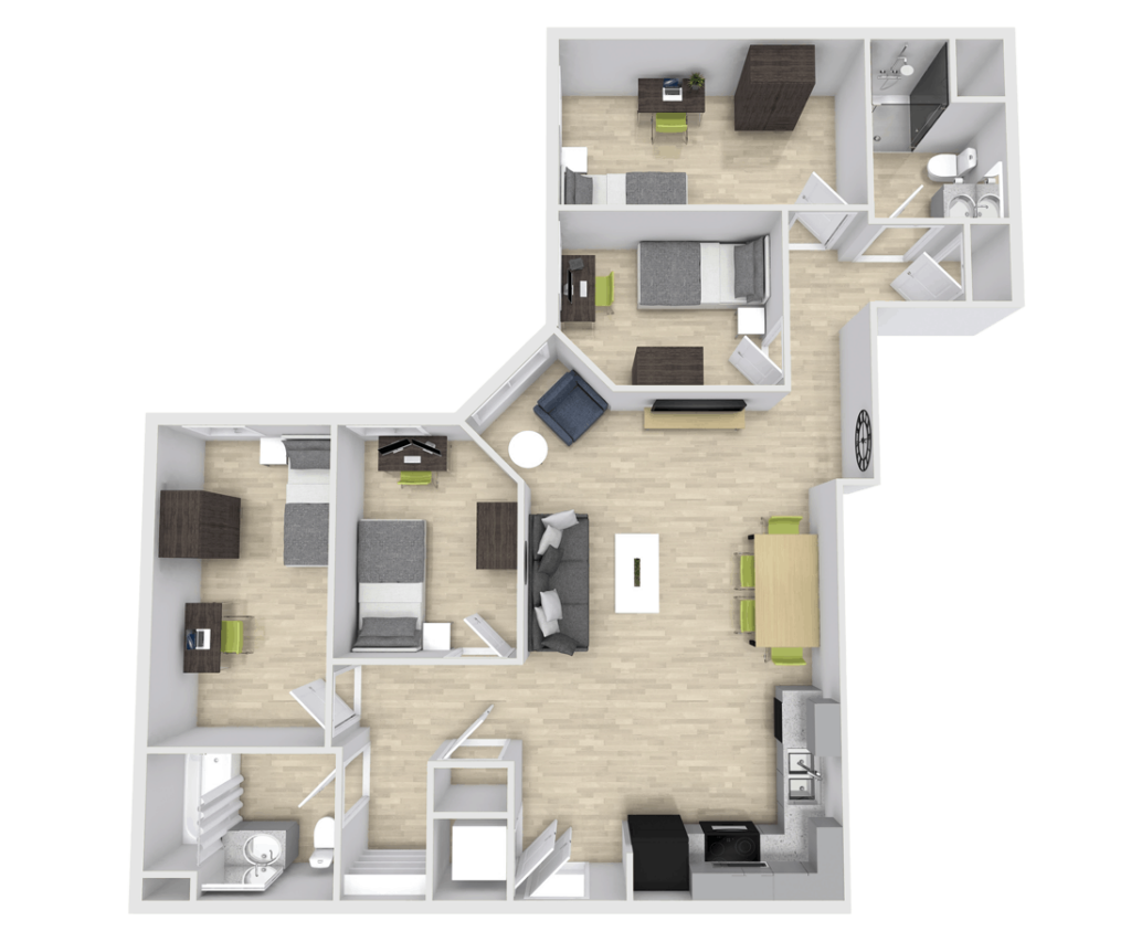 The Green on Campus Drive Floor Plan